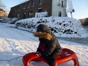 La luge c'est bien, mais il faut s'accrocher !