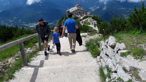 Au sommet du nid d'aigle avec Papa